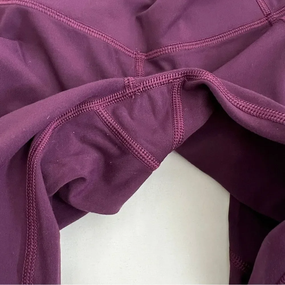 Lululemon leggings purple women’s size 4 pockets drawstring